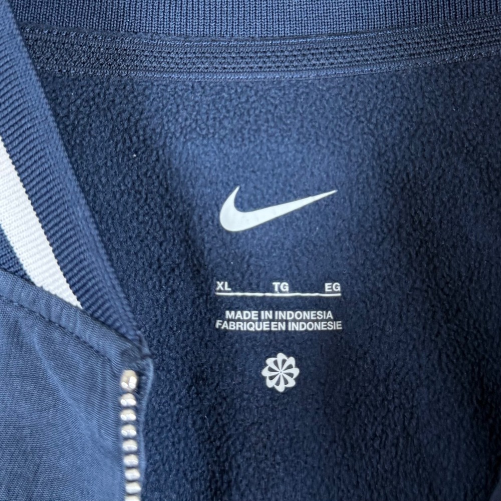 Nike Mens XL Howard University Bison Full Zip Blue Fleece Bomber Jacket - Picture 6 of 9